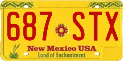 NM license plate 687STX