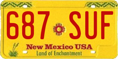 NM license plate 687SUF