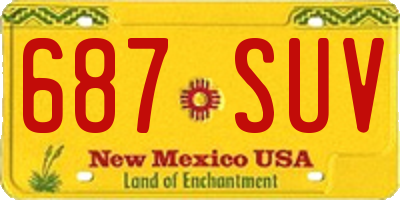 NM license plate 687SUV