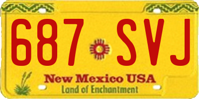 NM license plate 687SVJ