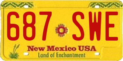 NM license plate 687SWE