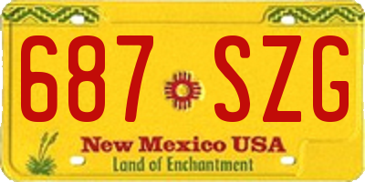 NM license plate 687SZG