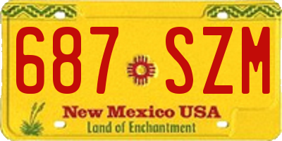 NM license plate 687SZM