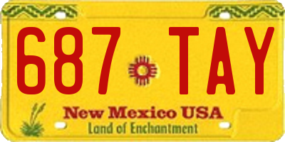 NM license plate 687TAY
