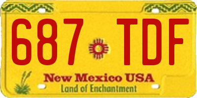 NM license plate 687TDF