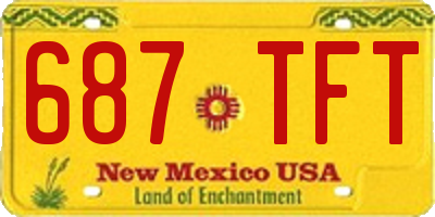 NM license plate 687TFT