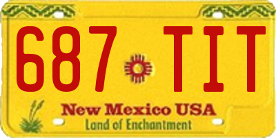 NM license plate 687TIT