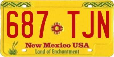 NM license plate 687TJN