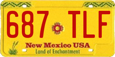 NM license plate 687TLF
