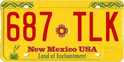 NM license plate 687TLK