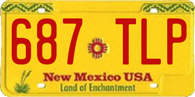NM license plate 687TLP