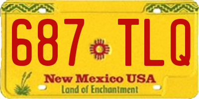 NM license plate 687TLQ