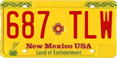 NM license plate 687TLW