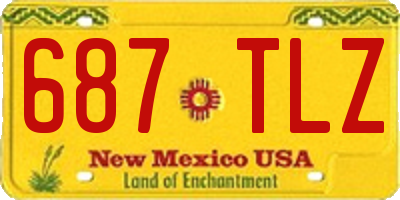 NM license plate 687TLZ