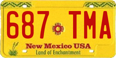 NM license plate 687TMA