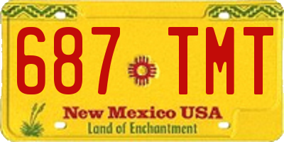NM license plate 687TMT