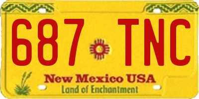 NM license plate 687TNC