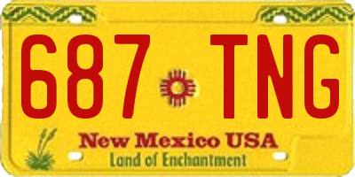 NM license plate 687TNG