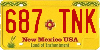 NM license plate 687TNK