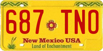 NM license plate 687TNO
