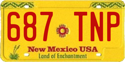 NM license plate 687TNP