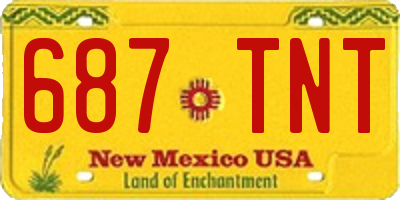 NM license plate 687TNT