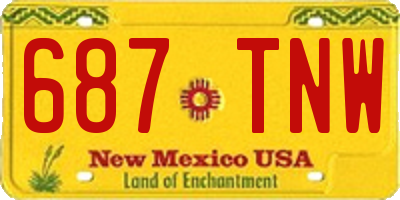 NM license plate 687TNW