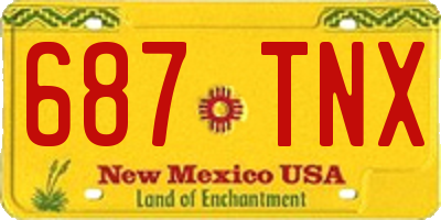 NM license plate 687TNX