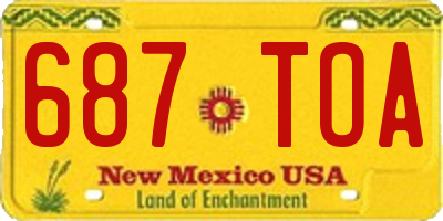 NM license plate 687TOA