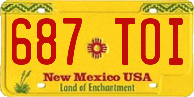 NM license plate 687TOI