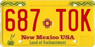 NM license plate 687TOK