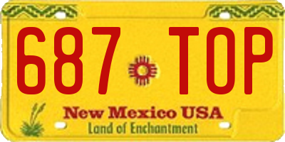 NM license plate 687TOP