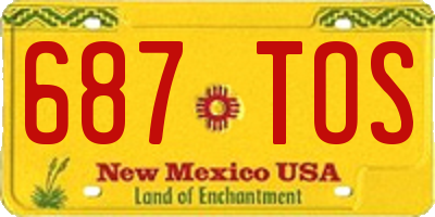 NM license plate 687TOS