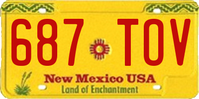 NM license plate 687TOV