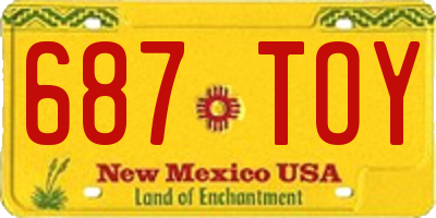NM license plate 687TOY