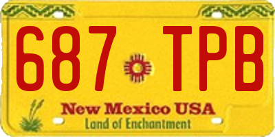 NM license plate 687TPB