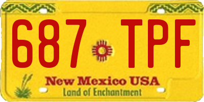 NM license plate 687TPF
