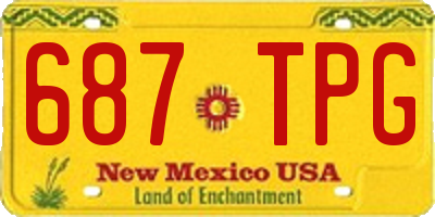NM license plate 687TPG