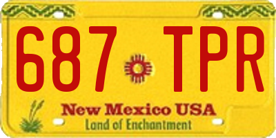 NM license plate 687TPR