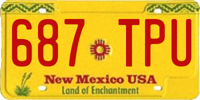 NM license plate 687TPU