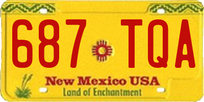 NM license plate 687TQA