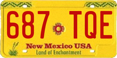 NM license plate 687TQE
