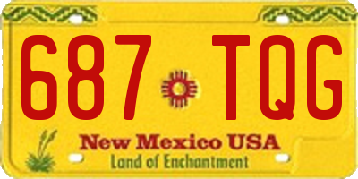NM license plate 687TQG