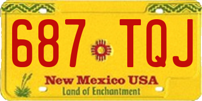 NM license plate 687TQJ