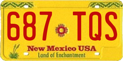 NM license plate 687TQS