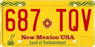 NM license plate 687TQV