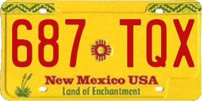 NM license plate 687TQX