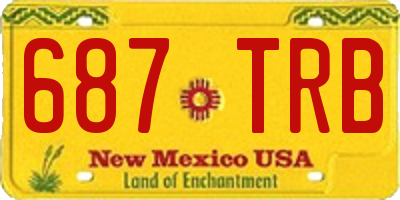 NM license plate 687TRB