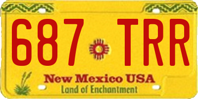 NM license plate 687TRR