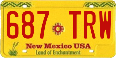 NM license plate 687TRW